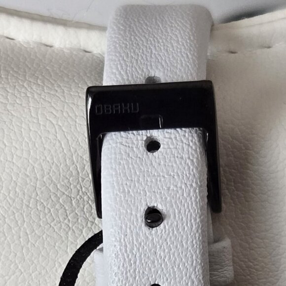 Obaku Denmark Women's Watch White Leather Minimalist Quartz Analog black/white - Picture 9 of 11